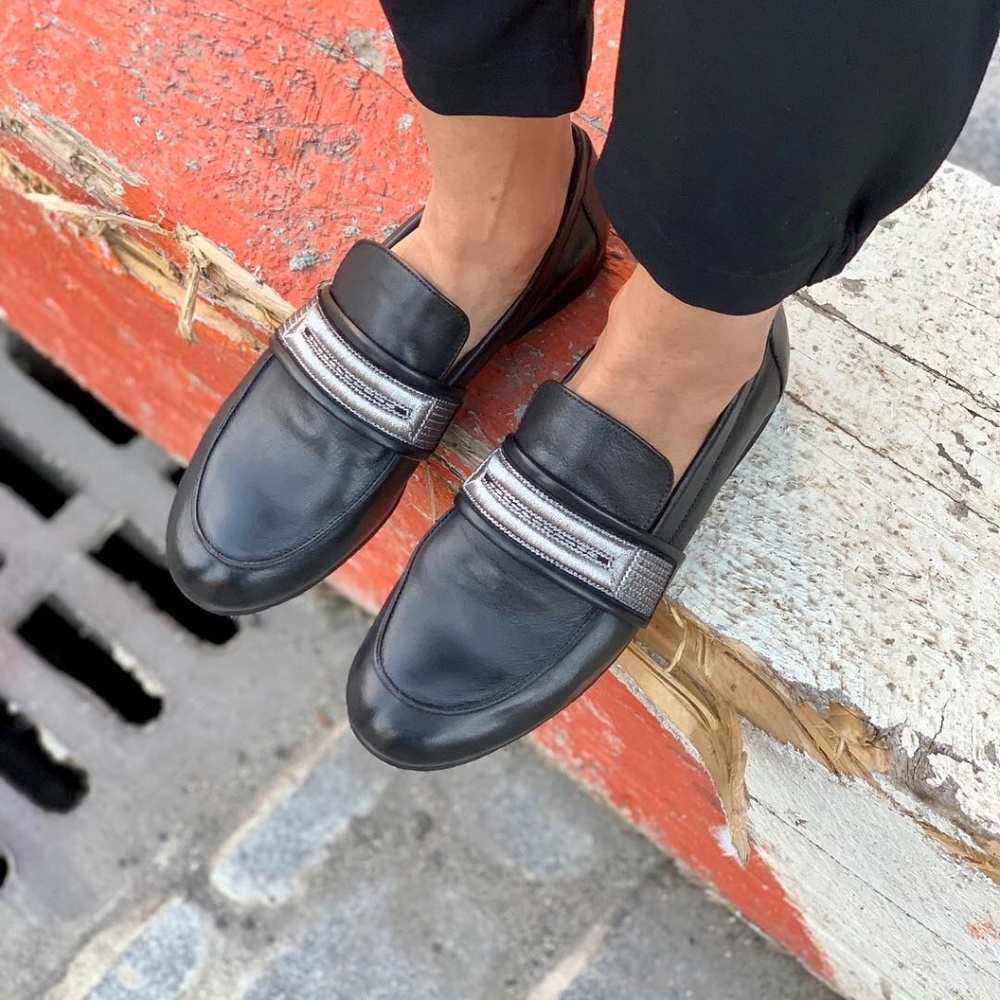 Elena Iachi Moccasin in black Calf leather - Picture 6 of 7